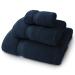 Supima Cotton 3 Piece Bath Towel Set by Laguna Beach Textile Co - Bath Towel  Hand Towel  Washcloth - Hotel Quality  Plush  730 GSM Navy Blue
