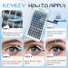 KevKev Individual Eyelashes 96Pcs Cluster Lashes D-MIX Fjord - Natural Wispy Style | DIY Eyelash Extension Kit with Super Thin Band & Soft Material - 8-16mm - Buy Online on GoSupps.com