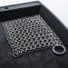 Dapper&Doll Cast Iron Cleaner Stainless Steel Chainmail Scrubber Removes Stuck On Food Fast Works Great on Cast Iron Skillets 4" Square