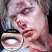 Buy Colored Annual Contact Lenses - Merald White Zombie Motif for Carnival & Halloween + Free Containers - Buy Online on GoSupps.com