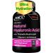 Natural Hyaluronic Acid Supplement 5X Stronger Hydration Pills from Pure Tremella Mushroom with Vitamin C & Hibiscus - Anti-Aging Skin Supplement Anti Wrinkle Capsules