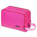 WANDF Toiletry Bag Water-Resistant Nylon Travel Wash Bag Lightweight Dopp Kit for Men and Women(A-Pure Pink)