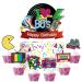 7pcs I Love 80s Cake Topper - Back to 80s Themed Birthday Party Hip Hop Decor- SugarGera