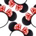 24 Pack Deluxe Mouse Costume Ears Headband - Black & Red Hair Accessories for Kids' Birthday Parties & Baby Showers - Buy Online on GoSupps.com