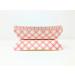 Mr. Miracle 7 Inch Paper Hot Dog Tray in Red White Pattern. Pack of 100. Disposable, Recyclable and Fully Biodegradable. Made in USA 100 Red / White
