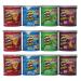 Pringles Crisps Pop & Go Travel Box of 12 Multi Flavour Pots Sour Cream & Onion Salt & Vinegar Texas BBQ Original- Perfect for a Family Cinema Night- Sleepover -Suitable For Vegetarians & Vegans