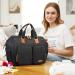 Pomelo Embossed Black Baby Changing Bag with Pram Clips and Changing Mat - Mom and Dad's Ultimate Essential - Buy Online on GoSupps.com