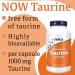 Now Foods Double Strength Taurine 1000mg - 250 Vegan Capsules | Lab-Tested, Gluten Free, SOYA Free, Non-GMO, Vegetarian - Buy Online on GoSupps.com
