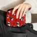GIAPB Period Bag - Sanitary Napkin Storage Holder & Makeup Pouch (Bear Panda Design, Red Background) |1531 - Buy Online on GoSupps.com