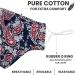 Washable Floral Face Masks for Women with Nose Wire | 3 Layers Cotton | Filter Pocket | Adjustable Ear Loops | Pack of 2 - Buy Online on GoSupps.com