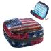 Women's bonds storage pockets Stillpad holder American flag portable period kit pocket feminine product bag for women girls color4