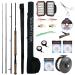 Wild Water Fly Fishing 11 Foot 4-Piece 7-Weight Switch Rod Complete Fly Fishing Rod and Reel Combo Starter Package for Saltwater