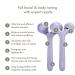 Geske SmartAppGuided 4-in-1 Sonic Facial & Body Roller | Professional Dermaroller Device for Face & Body | Enhance Your Skin Care Routine | Purple Design - Buy Online on GoSupps.com