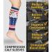 Buenwaz Patriotic Calf Compression Sleeve for Men - Eagle Design, 20-30mmHg Support for Varicose Veins, Shin Splints, and Leg Pain - Size L/XL - Buy Online on GoSupps.com
