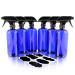 16oz Cobalt Blue Plastic Spray Bottles (6-Pack) with Heavy Duty Sprayers and Chalkboard Labels - BPA-Free PET, Ideal for Aromatherapy, DIY Cleaning, Kitchen, Hair - 16oz - Buy Online on GoSupps.com