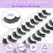 BEEOS Faux Mink Russian Strip Lashes 10 Pairs with Lash Glue - 19mm D Curl Cat Eye False Eyelashes for Natural Look - Medium Volume, Reusable, Flexible Cotton Band - Buy Online on GoSupps.com