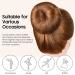 50 Pcs Invisible Hair Nets for Buns - 20 Inches Elastic Edge Mesh Bun Set with Bobby Pins - Hair Donuts for Ballet & Kitchen - Brown - Buy Online on GoSupps.com