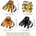 6 Pack No-Slip Octopus Hair Clips | Claw Style in Black, Green, and Tortoise Colors | 2.36 x 1.57 x 1.57 Inches - Buy Online on GoSupps.com