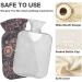 Shop Naanle Vintage Floral Deer Hot Water Bottle - 2L Transparent Heat & Cold Therapy for Pain Relief | Ideal for Bed Hands & Feet - Buy Online on GoSupps.com