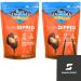 Blue Diamond Almonds Dark Chocolate Sea Salt Caramel Thin Dipped Covered Natural Almonds 4oz (Pack of 2) Bundle With a Snack Scout Lunch Bag