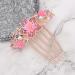 Create idea Flower Hair Comb Rhinestone Wedding Bride Headpiece Decorative Hair Accessories for Wedding Bridal French Twist Bun Full Updos Low Bun Hairstyles Pink - Buy Online on GoSupps.com