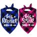 STMK Big Brother Big Sister Dog Bandana, Pregnancy Announcement Plaid Dog Bandana, Gender Reveal Photo Prop, Pet Scarf Accessories, Pet Scarves for Dogs
