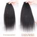Happy&CC Kinky Straight Clip In Hair Extensions - 14 Inch Brazilian Remy Virgin Human Hair for Black Women - 7 Pcs 120g - Seamless Yaki Straight Style - Buy Online on GoSupps.com