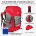 Premium Red Hiking Paw Trekking Backpack for Dogs - Size M Adjustable System 10kg Capacity - Perfect Dog Carrier Bag - Buy Online on GoSupps.com
