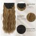 BARSDAR Clip In Extensions - 5 PCs Long Wavy Synthetic Hair 45 cm Toffee Brown with Gold Blonde Highlights for Women & Girls - Buy Online on GoSupps.com