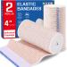 AZEN 4in Premium 2 Pack Elastic Bandage Wrap Compression Wrap Bandage for Legs Ankle Knee Tummy Body Lymphedema Wraps for Legs Latex-Free