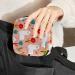 Alpaca Flower Pattern Menstrual Cup & Pad Storage Bag | Travel-friendly Organizer for Sanitary Napkins | Large Capacity & Portable Design in Color 1 - Buy Online on GoSupps.com
