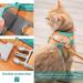 Geeric Adjustable Cat Dishes & Escape-Proof Harness Set - Reflective Green/Orange for Small Cats | Shop Internationally - Buy Online on GoSupps.com