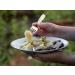 10-Piece Stainless Steel Camping Dish Set with Mesh Bag - Complete Dinnerware Kit for Camping, Backpacking, Hiking - Blue - Buy Online on GoSupps.com