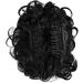 Yamel Curly Bun Scrunchie Hairpiece in Black | Synthetic Updo Combs Chignon Extension for Women - Buy Online on GoSupps.com