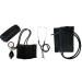 Blood pressure meter upper arm 2- hose set type XL extra with extra XL Velcro cuff + double head stethoscope black stetoscope stethoscope double head 1 set