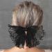 OIIKI 2 Pack Lace Bow Hair Clips - Korean-Style Mesh Barrette for Wedding Party - Black White - Buy Online on GoSupps.com
