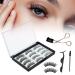 XQMMGO 12 Pack Magnetic Eyelashes, Magnetic False Eyelashes Set, Magnetic Eyelashes Without Eyeliner, 3D False Eyelashes, Waterproof Thin Eyelashes
