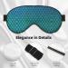 Blue Fish Scale Print Light Blocking Eye Mask - Soft Adjustable for Sleep Travel & Yoga - Buy Online on GoSupps.com