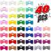 40 Pcs Baby Girls Bow Hair Ties | Elastic Hair Bands Ribbon Bows Hair Accessories for Kids & Toddlers - Buy Online on GoSupps.com