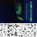 YOKSAS Halloween Gothic Witch Luminous Temporary Tattoos 5 Sheets Large Size Glow in The Dark Horror Face Makeup Tattoos for Halloween Day of the Dead Masquerade Glow Gothic