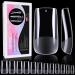 HIOTIOL Soft Gel Nail Tips  552Pcs Square Soft Gel Full Cover Nail Tips for Soak off Nail Extensions  Medium Square Half Matte Clear Nail Tips for Nail Salons and DIY Nail Art  12 Sizes