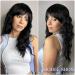 SOKU Black Wavy Wig with Bangs - 20 Inches Synthetic Heat Friendly Curly Wig for Women - Natural Looking Medium Length Hair for Daily Wear and Parties - Buy Online on GoSupps.com