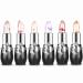 Witcrskm Color Changing Lipstick For Women 6Pcs  Magic Crystal Flower Jelly Lip Balm Makeup Set  Long Lasting Nutritious Lip Balm Lipsticks Moisturizer PH Clear Temperature Lip Gloss BLACK-6PCS
