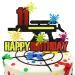 11th Paintball Birthday Cake Topper - Shooting War Party Decorations for Paintball Themed Party Boys and Girls alike