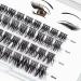 LANKIZ 48 Pcs DIY Eyelash Extension Kit - Soft & Lightweight Individual Lash Extensions 10-16mm Mix - Wide Band Cluster Lashes for Home Use - Buy Online on GoSupps.com