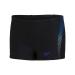Speedo Boys Plastisol Placement Swim Briefs 11-12 Years Black/Blue Flame/Light Adriatic