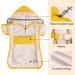 Lukovee Dog Raincoat with Clear Hood & Reflective Rim - Adjustable Waterproof Jacket for Dogs - Yellow - Size Large - Buy Online on GoSupps.com