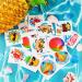 Hawaiian Luau Themed Temporary Tattoos - 144-Piece Set for Kids & Adults | Waterproof Tropical Beach Stickers for Summer Parties - Buy Online on GoSupps.com
