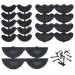 24 Pairs Shoe Repair Heel Plates Shoe Heel Tips Taps Sole with 3 Sizes Heel Repair Pad Heels Replacement with Nails Heel Plates for Shoes Shoe Repair Kit
