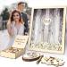 Wedding Guest Book Alternative Pen Set Sign Heart Wedding Reception Rustic for Baby Shower Birthday Part Decoration with 120 Wooden Hearts